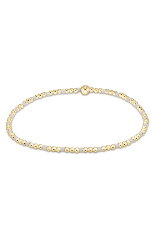 Enewton Hope Sincerity Pattern 2mm Bead Bracelet - White