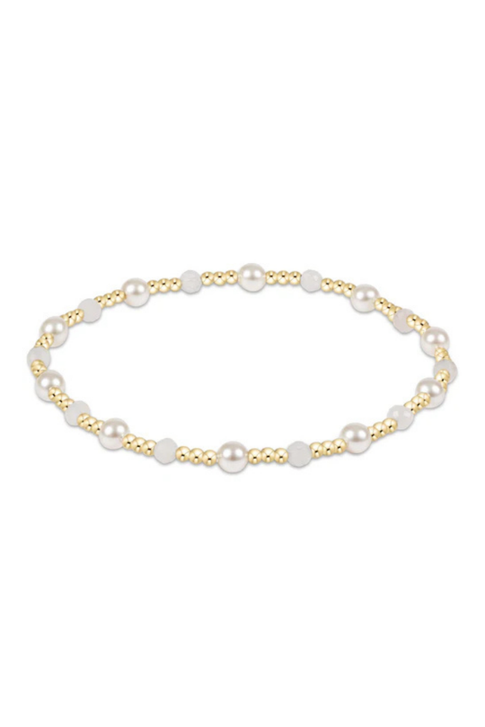 Enewton Pearl Sincerity Pattern 4mm Bead Bracelet - Moonstone