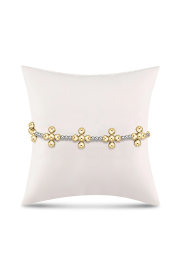 Enewton Sincerity Pattern Sterling 2.5mm Bead Bracelet With 4mm Beaded Cross