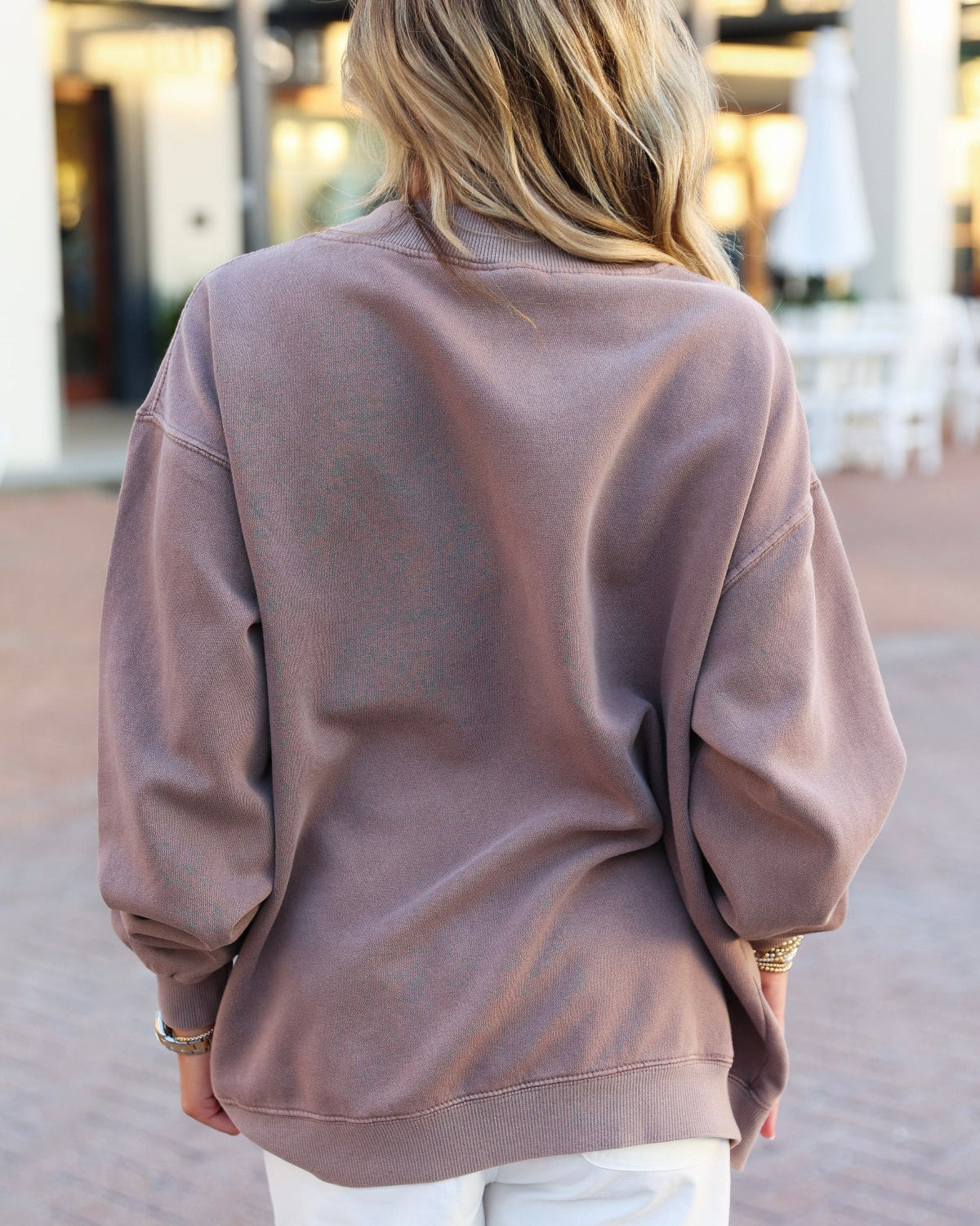Espresso Seaside Mock Neck Sweatshirt