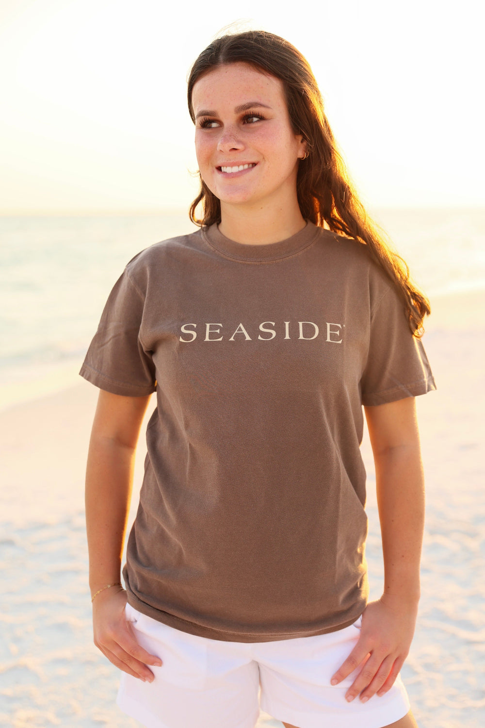 Espresso Brown Shortsleeve Unisex Seaside Tee The Seaside Style 
