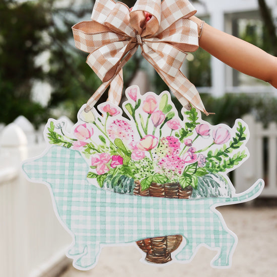 Floral Bud the Dachshund Door Hanger The Seaside Style 30A