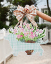 Floral Bud the Dachshund Door Hanger The Seaside Style 30A