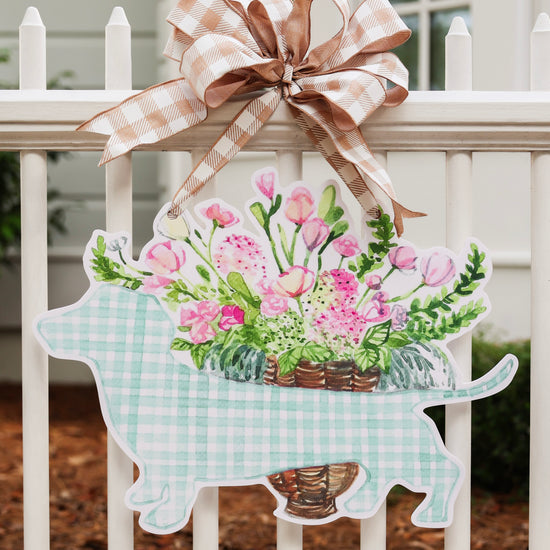 Floral Bud the Dachshund Door Hanger Seaside Florida 30A 