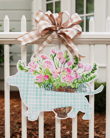 Floral Bud the Dachshund Door Hanger Seaside Florida 30A 