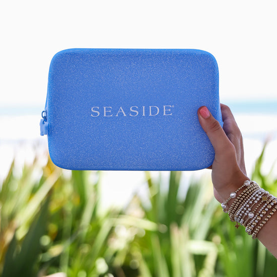 Florida Blue Seaside Glitter Zip Pouch The Seaside Style 30A Florida