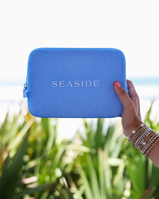 Florida Blue Seaside Glitter Zip Pouch The Seaside Style 30A Florida