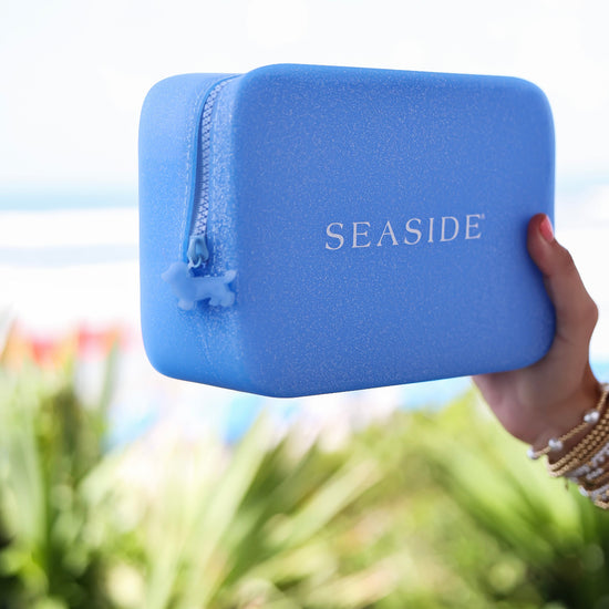 Florida Blue Seaside Glitter Zip Pouch Seaside Florida 30A The Seaside Style