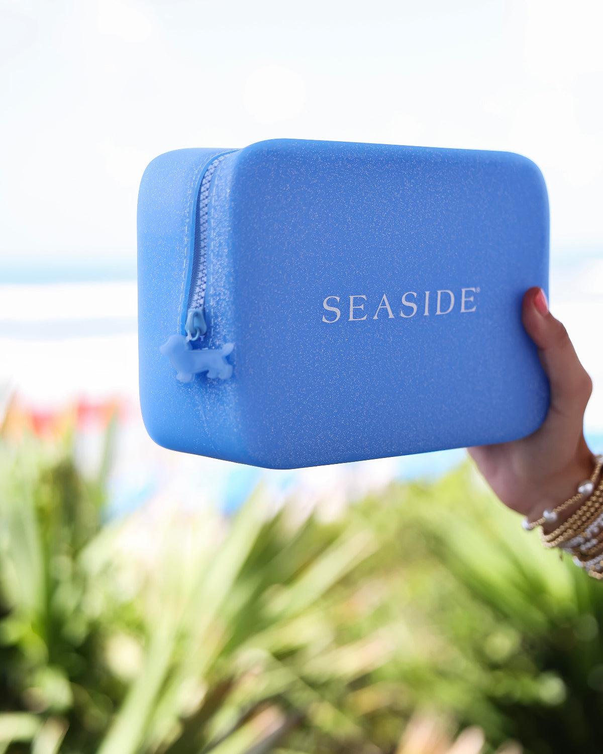 Florida Blue Seaside Glitter Zip Pouch Seaside Florida 30A The Seaside Style