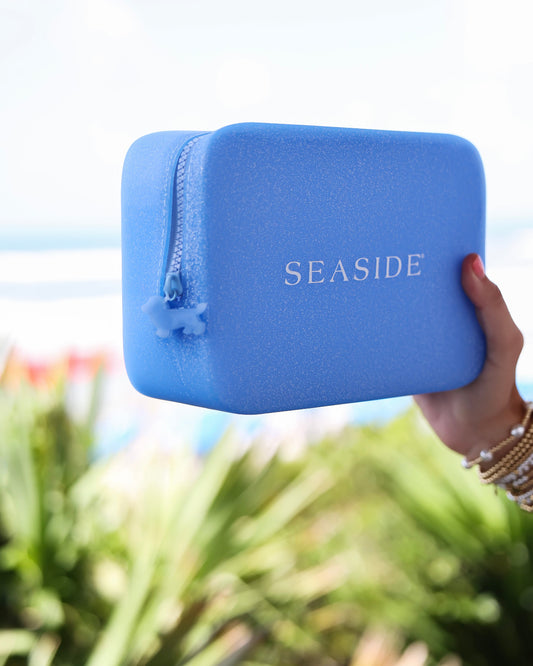 Florida Blue Seaside Glitter Zip Pouch Seaside Florida 30A The Seaside Style