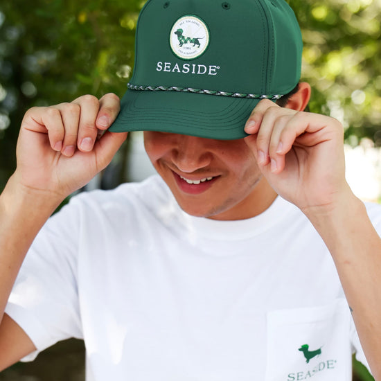 Green Bud the Dachshund Seaside Golf Hat the seaside style 30a 