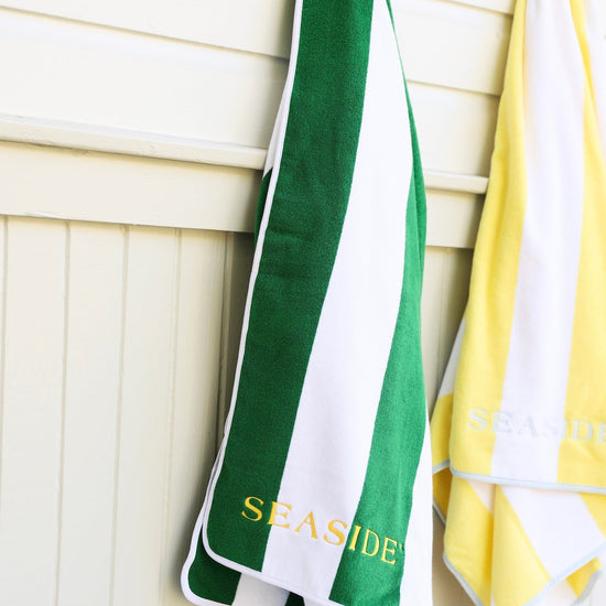 Green Stripe Weezie Seaside Florida Beach Towel The Seaside Style