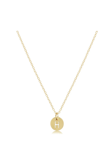 Enewton 16" Necklace Gold - Respect Initial Small Gold Disc