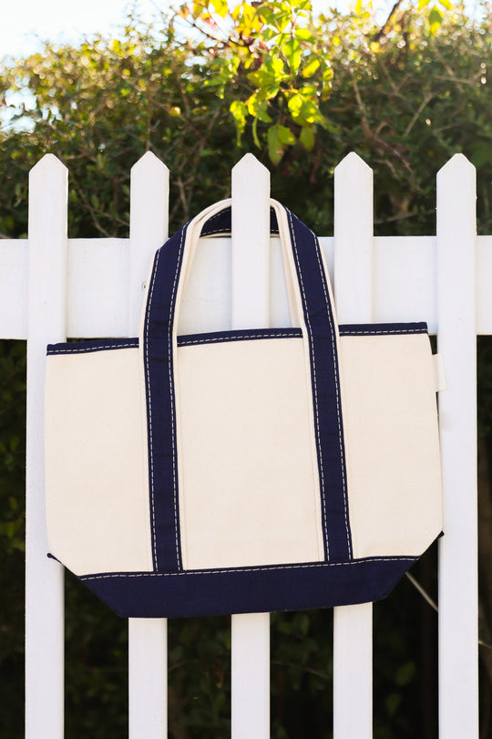 The Seaside style Navy Seaside Handy Open Tote