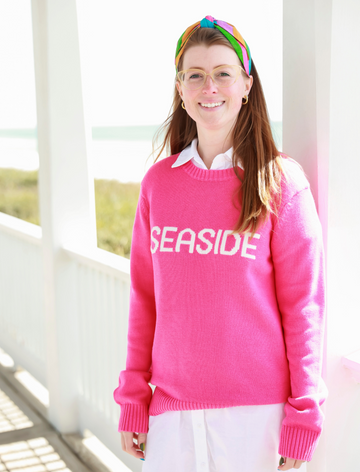 Hot Pink Seaside Knit Sweater The Seaside Style x Ellsworth & Ivey