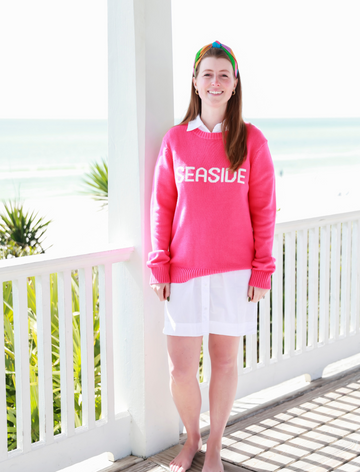 Hot Pink Seaside Knit Sweater The Seaside Style x Ellsworth & Ivey