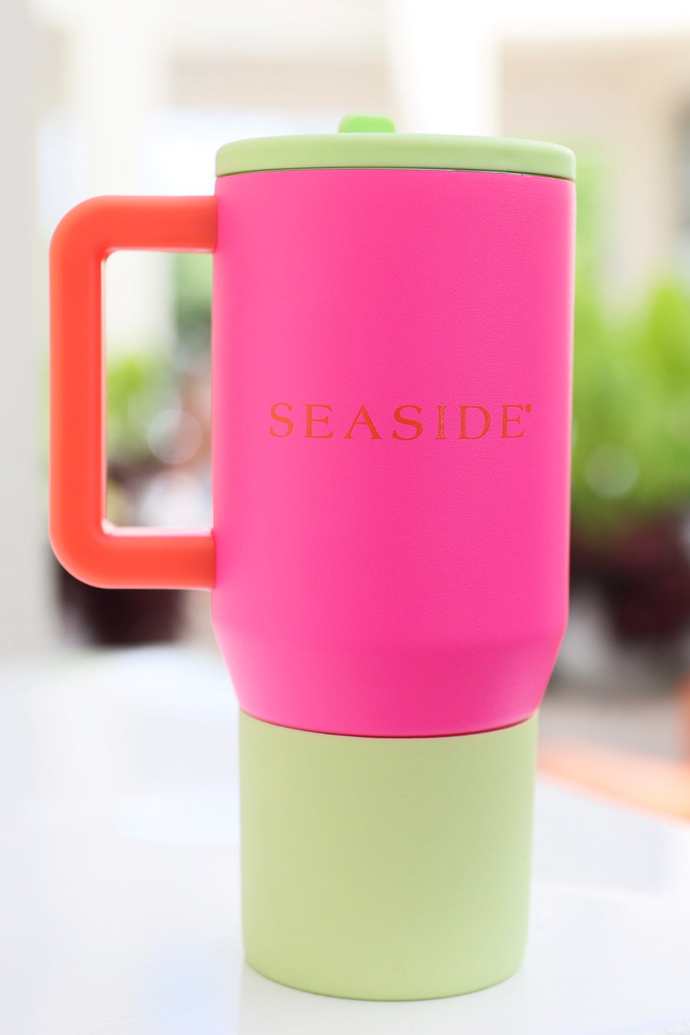 Hot Pink Seaside Traveler Tumbler