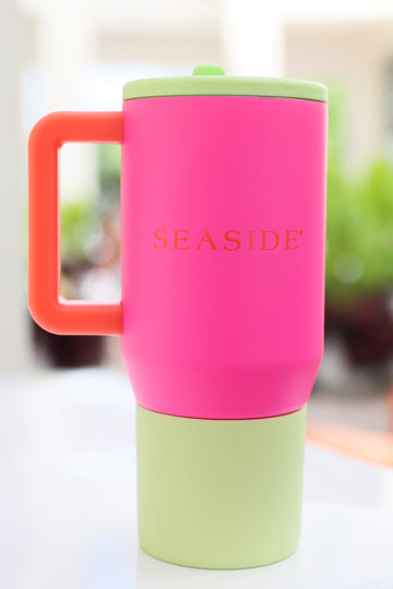 Hot Pink Seaside Traveler Tumbler