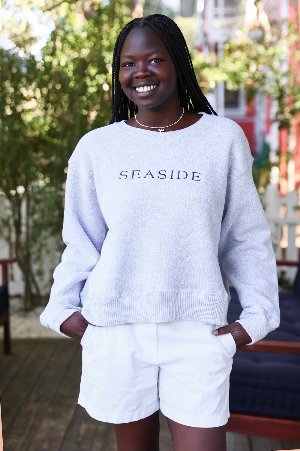 Ink Seaside Ladies Cropped Fleece Sweatshirt