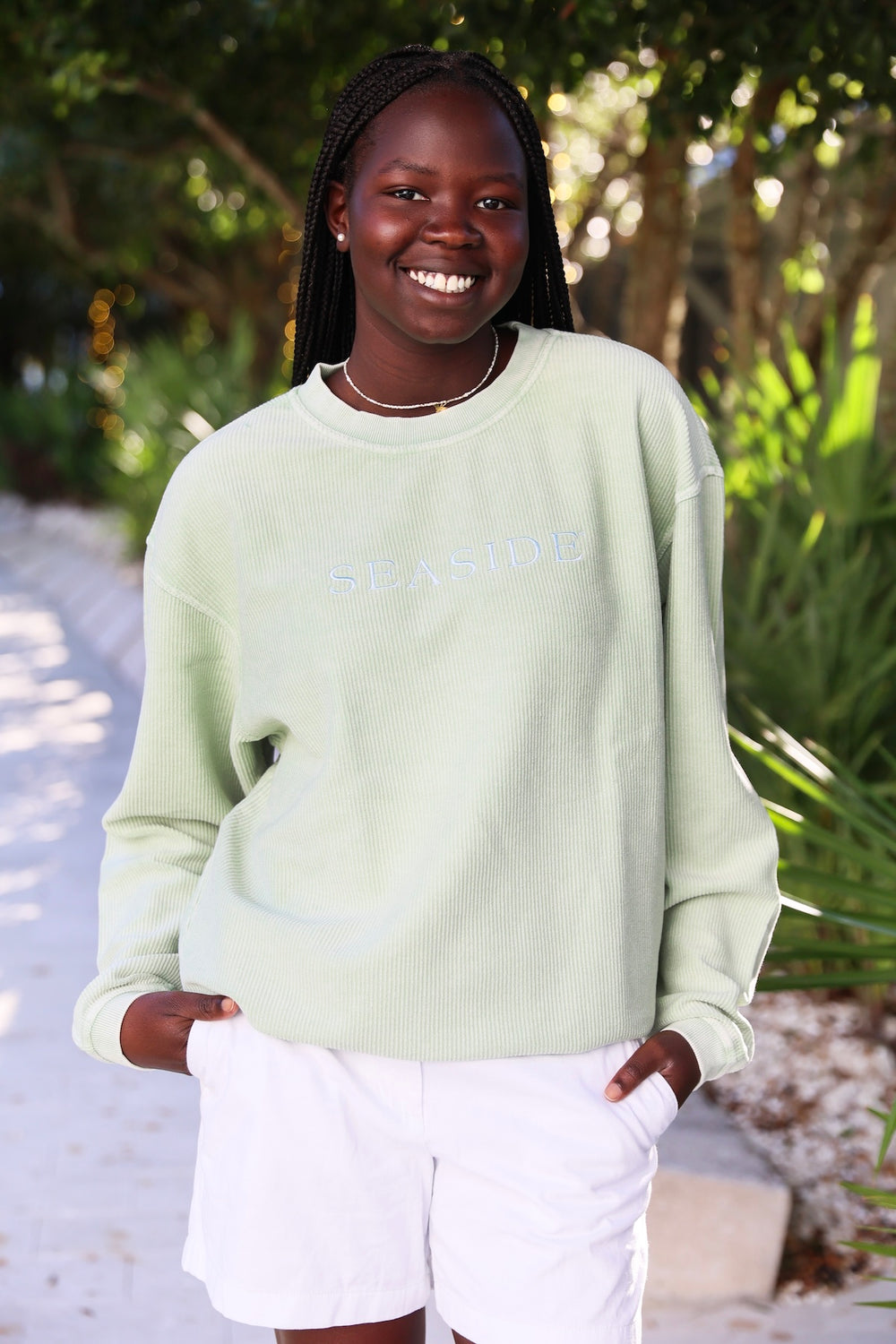 Bay Seaside Corded Embroidered Sweatshirt