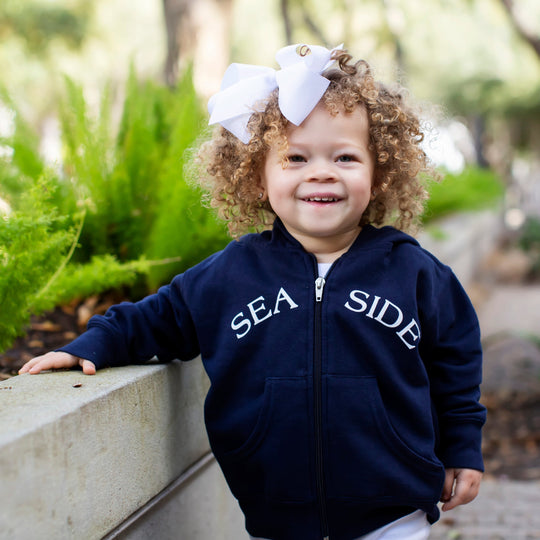 Infant Navy Seaside Zip Hoodie