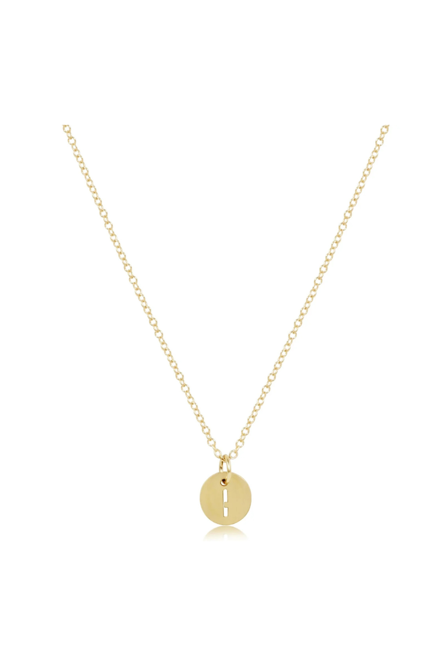 Enewton 16" Necklace Gold - Respect Initial Small Gold Disc