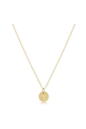 Enewton 16" Necklace Gold - Respect Initial Small Gold Disc