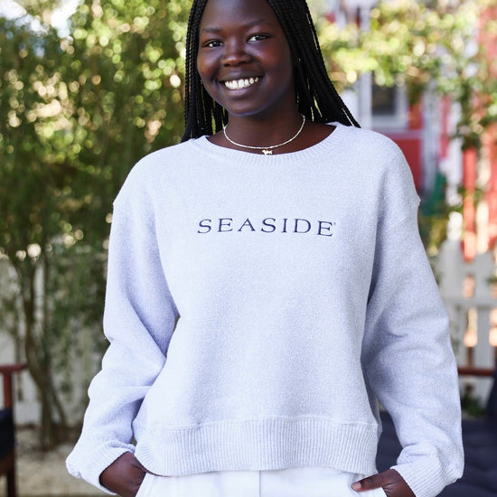Ink Seaside Ladies Cropped Fleece Sweatshirt The Seaside Style 30a