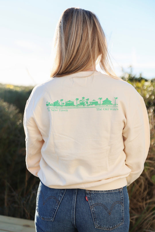 The Seaside Style Ivory White Lightweight Unisex Seaside Sweatshirt