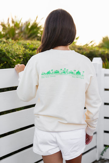 Ivory White Lightweight Unisex Seaside Sweatshirt The Seaside Style