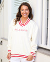 Ivory Seaside V-Neck Pullover