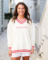 Ivory Seaside V-Neck Pullover