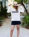 Ivory with Navy Seaside Sweater The Seaside Style x Ellsworth & Ivey