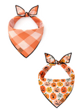 Jack-o’-Lanterns Reversible Dog Bandana