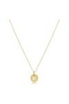Enewton 16" Necklace Gold - Respect Initial Small Gold Disc