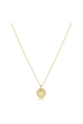 Enewton 16" Necklace Gold - Respect Initial Small Gold Disc