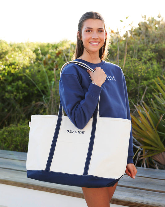 Large Seaside Canvas Bag