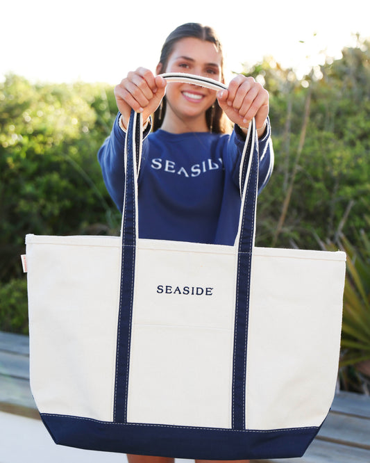 Large Seaside Canvas Bag