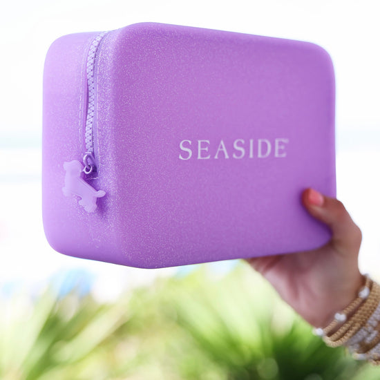 Lavender Seaside Glitter Zip Pouch The Seaside Style 30A Florida