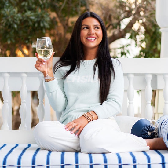 Light Blue Chambray Seaside Ellsworth and Ivey Knit Sweatshirt The Seaside Style 30A