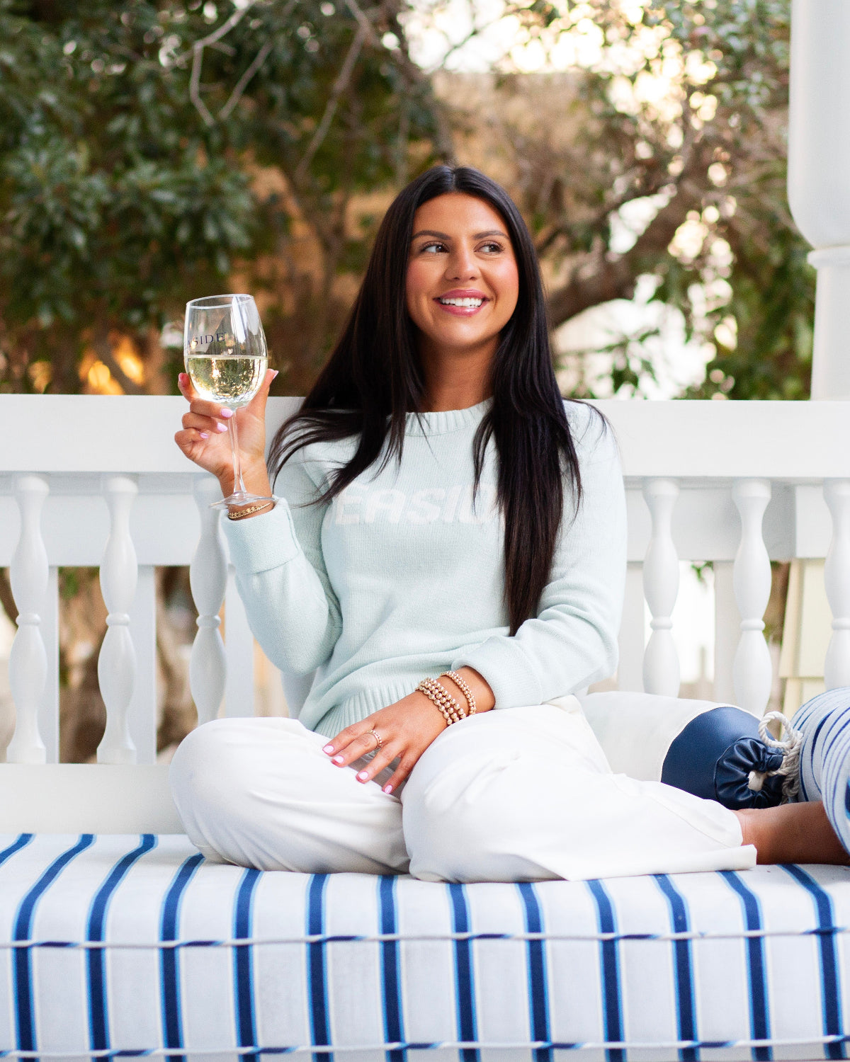 Light Blue Chambray Seaside Ellsworth and Ivey Knit Sweatshirt The Seaside Style 30A