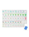 Set of decorative tiles with various designs on a white background