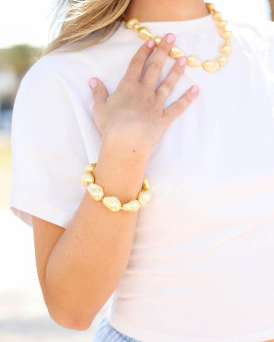Martha Pearl Bracelet Butter The Seaside Style 30A Florida