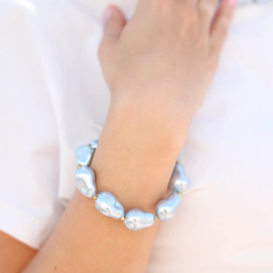 Martha Pearl Bracelet Chambray Seaside Florida 30A