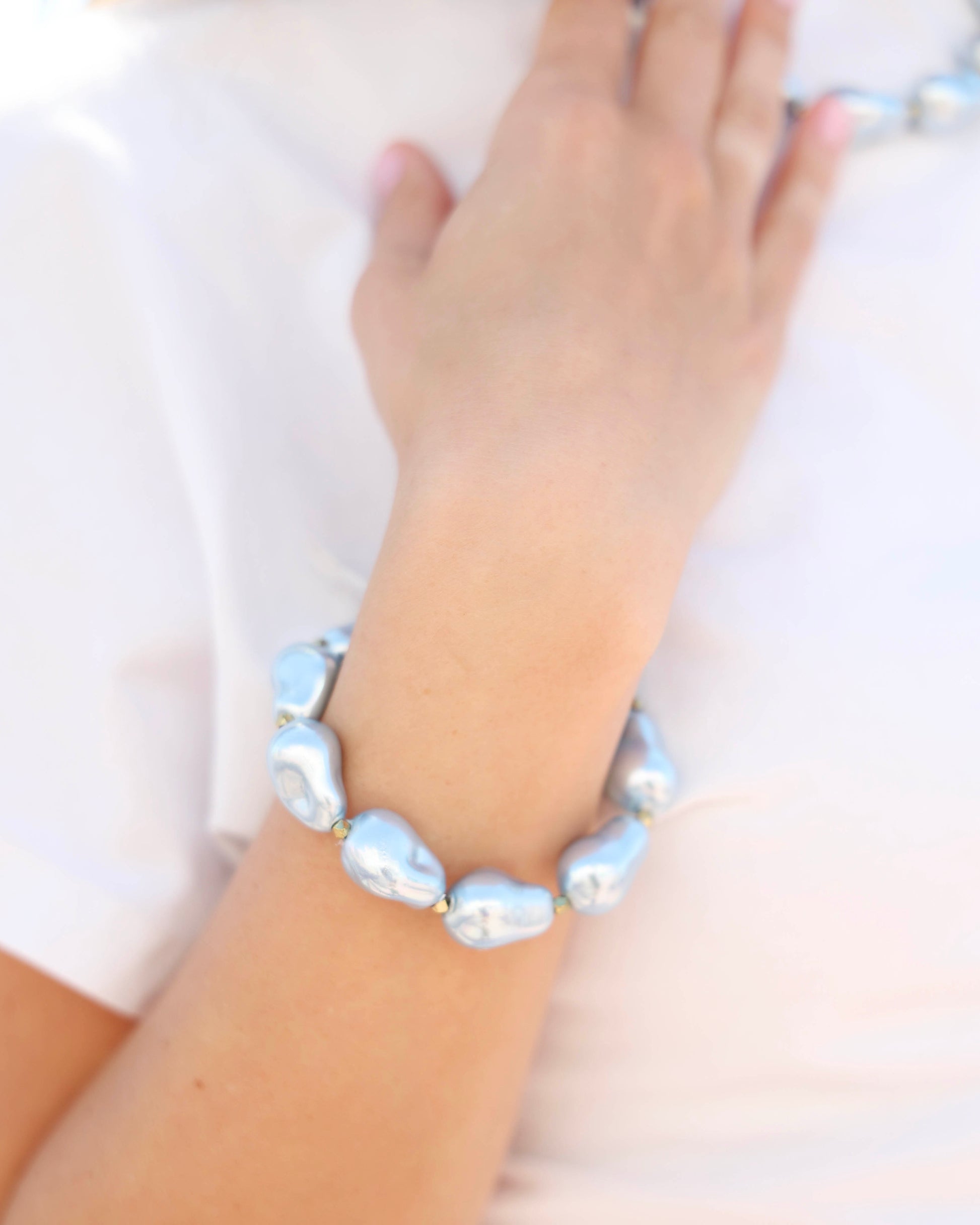 Martha Pearl Bracelet Chambray Seaside Florida 30A