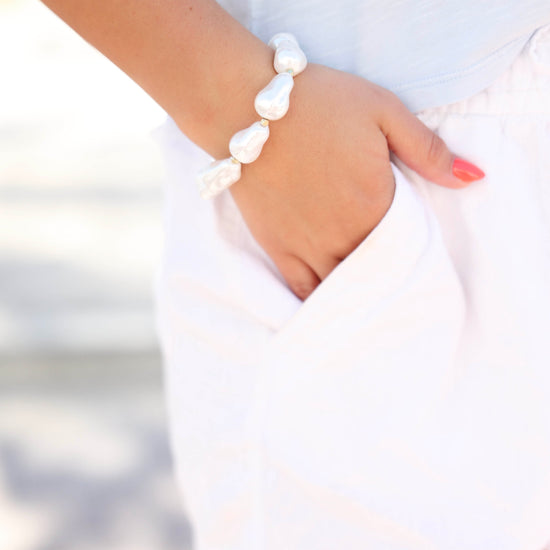 Martha Pearl Bracelet White The Seaside Style 30A Florida