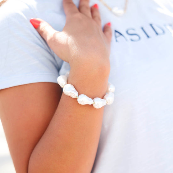 Martha Pearl Bracelet White The Seaside Style 30a Florida
