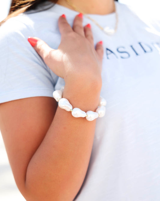 Martha Pearl Bracelet White The Seaside Style 30a Florida