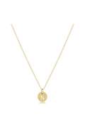 Enewton 16" Necklace Gold - Respect Initial Small Gold Disc