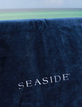 Navy Embroidered Seaside Beach towel